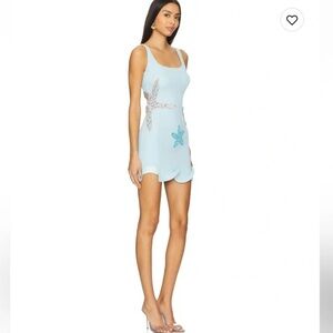 Leslie Amon Starfish Dress in Blue Starfish Patterned Women's Dress